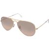 Ray-Ban Aviator Large Metal RB3025 - 001/3E | Occhiali da Sole Graduati o Non Graduati | Prova Online | Unisex | Metallo | Pilot | Oro | Adrialenti