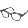 Tom Ford FT5961-B 020 | Occhiali da Vista Graduati | Prova Online | Plastica | Quadrati | Grigio, Trasparente | Adrialenti