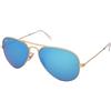 Ray-Ban Aviator Large Metal RB3025 - 112/17 | Occhiali da Sole Graduati o Non Graduati | Prova Online | Unisex | Metallo | Pilot | Oro | Adrialenti