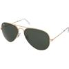 Ray-Ban Aviator Large Metal RB3025 - L0205 | Occhiali da Sole Graduati o Non Graduati | Prova Online | Unisex | Metallo | Pilot | Oro | Adrialenti