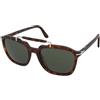 Persol PO0203S 24/31 | Occhiali da Sole Graduati o Non Graduati | Prova Online | Unisex | Plastica | Quadrati | Marrone, Havana | Adrialenti