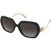 Dolce & Gabbana DG4468B 501/8G | Occhiali da Sole Graduati o Non Graduati | Prova Online | Plastica | Esagonale | Nero | Adrialenti