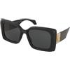 Versace VE4467U GB1/87 | Occhiali da Sole Graduati o Non Graduati | Prova Online | Plastica | Oversize | Nero | Adrialenti