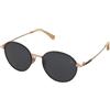 Kimikado Titanium Aki/S C5 | Occhiali da Sole Graduati o Non Graduati | Prova Online | Unisex | Titanio | Tondi | Nero, Oro rosa | Adrialenti