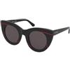 LeWish Cannes C1 | Occhiali da Sole Graduati o Non Graduati | Prova Online | Plastica | Cat Eye, Ovali / Ellittici | Nero, Rosso | Adrialenti