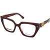 Dsquared2 D2 0186 8CQ | Occhiali da Vista Graduati | Plastica | Cat Eye | Bordeaux | Adrialenti