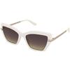 Guess GU00216 21B | Occhiali da Sole Graduati o Non Graduati | Prova Online | Plastica | Cat Eye | Bianco, Oro | Adrialenti