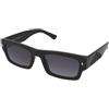 Dsquared2 Icon 0027/S 807/9O | Occhiali da Sole Graduati o Non Graduati | Plastica | Rettangolari | Nero | Adrialenti