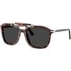 Persol PO0203S 24/48 | Occhiali da Sole Graduati o Non Graduati | Prova Online | Unisex | Plastica | Quadrati | Havana | Adrialenti