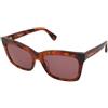 Max Mara Logo4 MM0010 54S | Occhiali da Sole Graduati o Non Graduati | Prova Online | Plastica | Quadrati | Marrone, Havana | Adrialenti