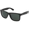 Ray-Ban Justin RB4165 - 601/71 | Occhiali da Sole Graduati o Non Graduati | Prova Online | Unisex | Plastica | Quadrati | Nero | Adrialenti