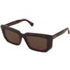 Max Mara Glimpse7 MM0126 52E | Occhiali da Sole Graduati o Non Graduati | Prova Online | Plastica | Rettangolari | Marrone, Havana | Adrialenti