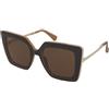 Max Mara Design4 MM0051 50E | Occhiali da Sole Graduati o Non Graduati | Prova Online | Metallo | Oversize | Marrone | Adrialenti