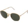 Ray-Ban Round Metal RB3447 - 001 | Occhiali da Sole Graduati o Non Graduati | Prova Online | Unisex | Metallo | Tondi | Oro | Adrialenti