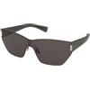 Saint Laurent SL 755 001 | Occhiali da Sole Graduati o Non Graduati | Prova Online | Metallo | Mascherina | Grigio | Adrialenti