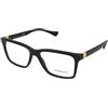 Versace VE3328 GB1 | Occhiali da Vista Graduati | Prova Online | Unisex | Plastica | Rettangolari | Nero | Adrialenti