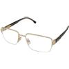 Carrera C FLEX 05/G J5G | Occhiali da Vista Graduati | Prova Online | Metallo | Rettangolari | Oro | Adrialenti