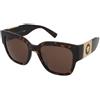 Versace VE4437U 108/73 | Occhiali da Sole Graduati o Non Graduati | Prova Online | Plastica | Quadrati | Marrone, Havana | Adrialenti