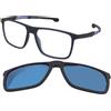 Carrera CA 4020/CS FLL/5X | Occhiali da Vista con Clip da Sole | Prova Online | Plastica | Quadrati | Blu | Adrialenti