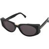 Max Mara MM0160 01A | Occhiali da Sole Graduati o Non Graduati | Prova Online | Plastica | Cat Eye | Nero, Oro | Adrialenti