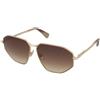 Max Mara MM0143 32F | Occhiali da Sole Graduati o Non Graduati | Prova Online | Metallo | Quadrati | Oro | Adrialenti