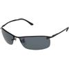 Ray-Ban RB3183 - 002/81 POL | Occhiali da Sole Graduati o Non Graduati | Prova Online | Unisex | Metallo | Rettangolari | Nero | Adrialenti