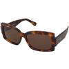 Max Mara Lee-3 MM0140 52E | Occhiali da Sole Graduati o Non Graduati | Prova Online | Plastica | Rettangolari | Marrone, Trasparente | Adrialenti