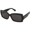 Max Mara Lee-3 MM0140 01A | Occhiali da Sole Graduati o Non Graduati | Prova Online | Plastica | Rettangolari | Nero | Adrialenti