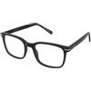 Crullé Conscientious C1 | Occhiali da Vista Graduati | Prova Online | Unisex | Plastica | Quadrati | Nero | Adrialenti