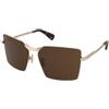 Max Mara Miller-3 MM0135 32E | Occhiali da Sole Graduati o Non Graduati | Prova Online | Metallo | Quadrati | Oro | Adrialenti