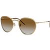 Ray-Ban Round Reverse RBR0103S 001/CB | Occhiali da Sole Graduati o Non Graduati | Prova Online | Unisex | Metallo | Panthos | Oro | Adrialenti