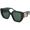 Gucci GG0956S 001 | Occhiali da Sole Graduati o Non Graduati | Prova Online | Plastica | Oversize, Ovali / Ellittici | Nero | Adrialenti
