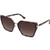 Guess GU7871 53F | Occhiali da Sole Graduati o Non Graduati | Prova Online | Plastica | Farfalla | Marrone, Havana | Adrialenti