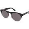 Serengeti Kingman SS572005 | Occhiali da Sole Graduati o Non Graduati | Unisex | Plastica | Tondi | Nero, Trasparente | Adrialenti