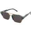 LeWish Soho C3 | Occhiali da Sole Graduati o Non Graduati | Prova Online | Metallo | Quadrati, Esagonale | Blu, Marrone, Havana | Adrialenti