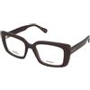 MAX&Co. MO5206 048 | Occhiali da Vista Graduati | Plastica | Rettangolari | Marrone | Adrialenti