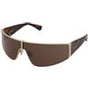Max Mara Space MM0164 32E | Occhiali da Sole Graduati o Non Graduati | Prova Online | Metallo | Mascherina | Oro | Adrialenti
