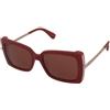 Max Mara Roquebrune MM0166 69S | Occhiali da Sole Graduati o Non Graduati | Prova Online | Plastica | Quadrati | Rosso | Adrialenti