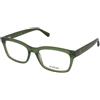 Guess GU50252 096 | Occhiali da Vista Graduati | Plastica | Quadrati | Verde, Trasparente | Adrialenti