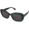 Max Mara Elizabeth1 MM0170 98A | Occhiali da Sole Graduati o Non Graduati | Prova Online | Plastica | Quadrati | Verde, Trasparente | Adrialenti