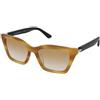 Emporio Armani EA4250U 6269/2Q | Occhiali da Sole Graduati o Non Graduati | Prova Online | Plastica | Cat Eye | Giallo, Marrone, Trasparente | Adrialenti
