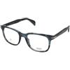 David Beckham DB 1184 38I | Occhiali da Vista Graduati | Prova Online | Unisex | Plastica | Quadrati | Nero, Blu, Trasparente | Adrialenti