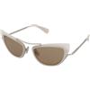 Max Mara Ruth MM0172 25E | Occhiali da Sole Graduati o Non Graduati | Prova Online | Metallo | Cat Eye | Blu, Argento, Trasparente | Adrialenti
