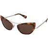 Max Mara Ruth MM0172 52E | Occhiali da Sole Graduati o Non Graduati | Prova Online | Metallo | Cat Eye | Marrone, Oro, Havana | Adrialenti