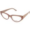 Guess GU50113 057 | Occhiali da Vista Graduati | Prova Online | Plastica | Cat Eye, Ovali / Ellittici | Marrone, Trasparente | Adrialenti