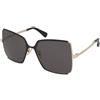 Max Mara Weho MM0070-H 32A | Occhiali da Sole Graduati o Non Graduati | Prova Online | Metallo | Farfalla | Nero, Oro | Adrialenti