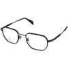 David Beckham DB 1242 I46 | Occhiali da Vista Graduati | Metallo | Tondi | Nero, Oro | Adrialenti