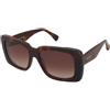 Max Mara MM0091 52F | Occhiali da Sole Graduati o Non Graduati | Prova Online | Plastica | Quadrati | Marrone, Havana | Adrialenti