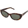 Saint Laurent SL M115 003 | Occhiali da Sole Graduati o Non Graduati | Prova Online | Plastica | Ovali / Ellittici | Marrone, Havana | Adrialenti