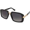 Dsquared2 D2 0178/S 807/9O | Occhiali da Sole Graduati o Non Graduati | Prova Online | Metallo | Quadrati | Nero, Oro | Adrialenti